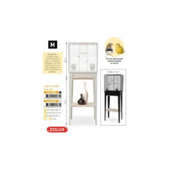 Zolux Cage Et Meuble CHIC LOFT Taille M 44 X 28 X Hauteur 124 Cm Couleur Noir -Zolux Animalia Promos Boutique 3336021041812 3
