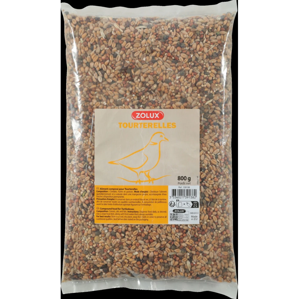 Zolux Graines Pour Tourterelle Sac De 800g Pour Oiseaux 1 Zolux Graines Pour Tourterelle Sac De 800g Pour Oiseaux