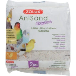 Zolux Sable Anisand Crystal Litière 2 Kg Pour Oiseaux