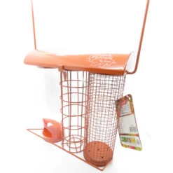 Zolux Mangeoire Trio Orange. 20 X 9 X Hauteur 22.5 Cm . Pour Oiseaux