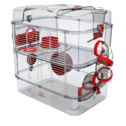 Zolux Cage Duo Rody3. Couleur Grenadine. Taille 41 X 27 X 40.5 Cm H. Pour Rongeur -Zolux Animalia Promos Boutique 3336022060195 4