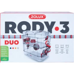 Zolux Cage Duo Rody3. Couleur Grenadine. Taille 41 X 27 X 40.5 Cm H. Pour Rongeur -Zolux Animalia Promos Boutique 3336022060195 5