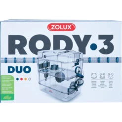 Zolux Cage Duo Rody3. Couleur Grenadine. Taille 41 X 27 X 40.5 Cm H. Pour Rongeur -Zolux Animalia Promos Boutique 3336022060218 2