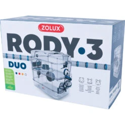 Zolux Cage Duo Rody3. Couleur Grenadine. Taille 41 X 27 X 40.5 Cm H. Pour Rongeur -Zolux Animalia Promos Boutique 3336022060218 3