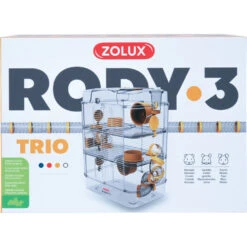 Zolux Cage Trio Rody3 Couleur Bleu Taille 41 X 27 X 53 Cm H Pour Rongeur