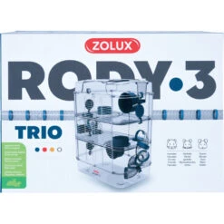 Zolux Cage Trio Rody3 Couleur Bleu Taille 41 X 27 X 53 Cm H Pour Rongeur -Zolux Animalia Promos Boutique 3336022060256 4