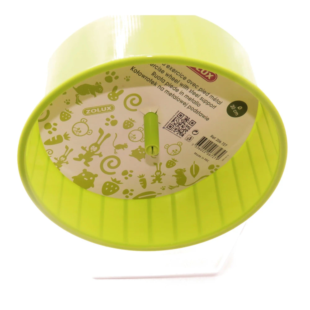 Zolux Roue D'exercice Pied Métal, ø20 Cm, Vert Anis, Pour Rongeurs. 1 Zolux Roue D'exercice Pied Métal, ø20 Cm, Vert Anis, Pour Rongeurs.