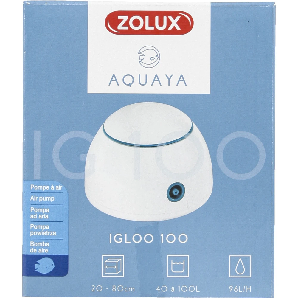 Zolux Pompe à Air Igloo 100 Blanc Puissance 1.8 W Débit Max 96 L/H. Pour Aquarium. 1 Zolux Pompe à Air Igloo 100 Blanc Puissance 1.8 W Débit Max 96 L/H. Pour Aquarium.