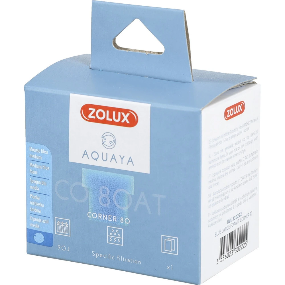 Zolux Filtre Pour Pompe Corner 80, Filtre CO 80 AT Mousse Bleue Medium X1. Pour Aquarium. 1 Zolux Filtre Pour Pompe Corner 80, Filtre CO 80 AT Mousse Bleue Medium X1. Pour Aquarium.