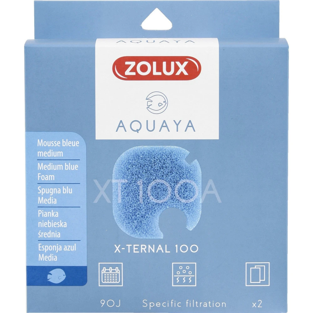 Zolux Filtre Pour Pompe X-ternal 100, Filtre XT 100 A Mousse Bleue Medium X2. Pour Aquarium. 2 Zolux Filtre Pour Pompe X-ternal 100, Filtre XT 100 A Mousse Bleue Medium X2. Pour Aquarium. – Image 2