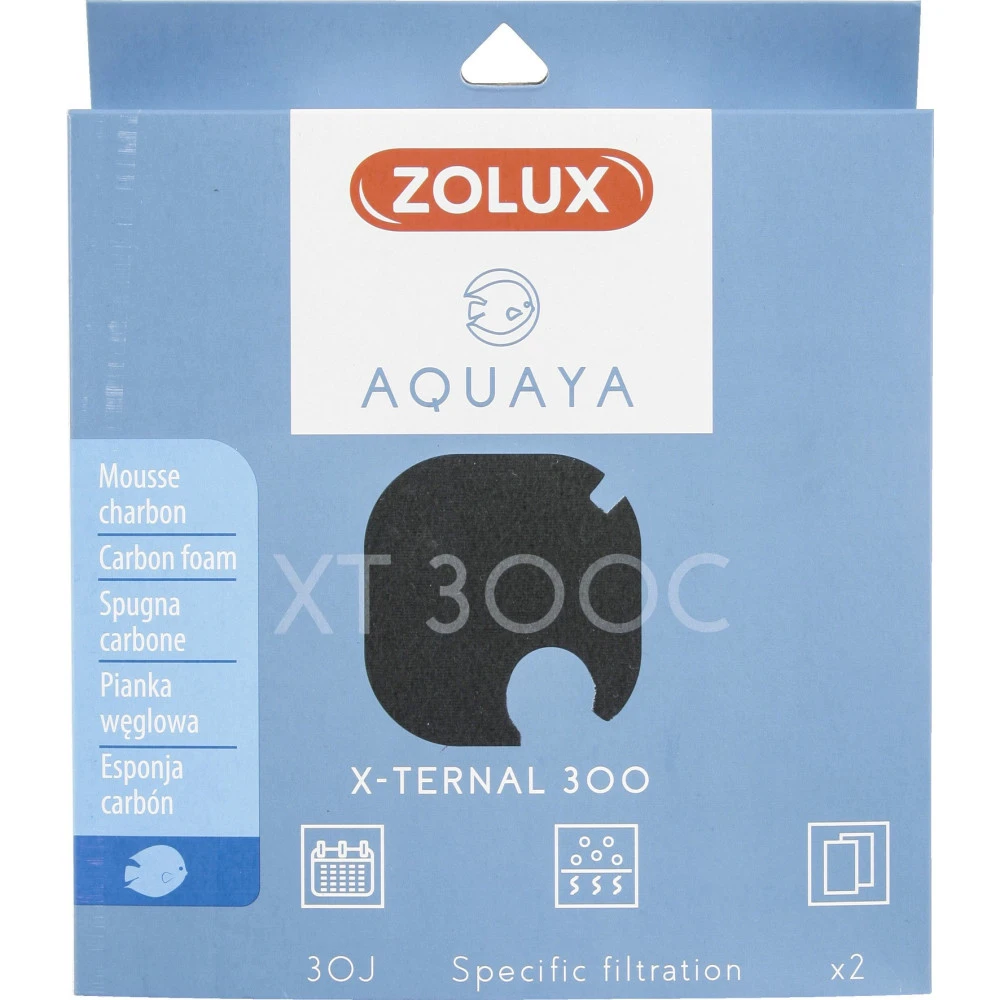 Zolux Filtre Pour Pompe X-ternal 300, Filtre XT 300 C Mousse Charbon X 2. Pour Aquarium. 2 Zolux Filtre Pour Pompe X-ternal 300, Filtre XT 300 C Mousse Charbon X 2. Pour Aquarium. – Image 2