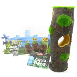 Zolux Tronc Grand Modèle. Ki Pouss. 6.7 X 6.2 X 19 Cm. Décoration Aquarium. -Zolux Animalia Promos Boutique 3336023521763 3