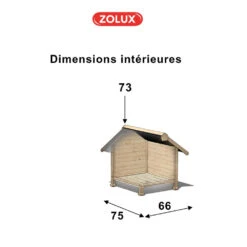 Zolux Niche En Bois Chalet Large Dimension Extérieure 101 X 94 Cm H 94 Cm Pour Chien -Zolux Animalia Promos Boutique 3336024001578 4