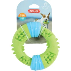 Zolux Jouet Anneau Sunset 15 Cm Vert Pour Chien