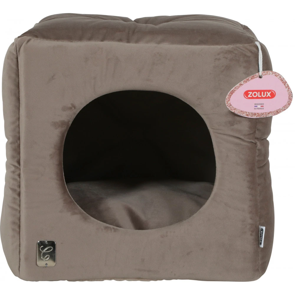 Zolux Cube Chesterfield Chambord Taupe. 35 Cm. Pour Chats. 1 Zolux Cube Chesterfield Chambord Taupe. 35 Cm. Pour Chats.