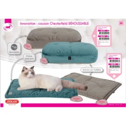 Zolux Cube Chesterfield Chambord Taupe. 35 Cm. Pour Chats. 13 Zolux Cube Chesterfield Chambord Taupe. 35 Cm. Pour Chats. -Zolux Animalia Promos Boutique 3336025002482 7