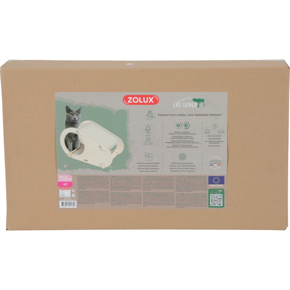 Zolux Griffoir Cat Lodge 3,Taille 48 X 31.5 X 28 Cm Pour Chat 6 Zolux Griffoir Cat Lodge 3,Taille 48 X 31.5 X 28 Cm Pour Chat – Image 6