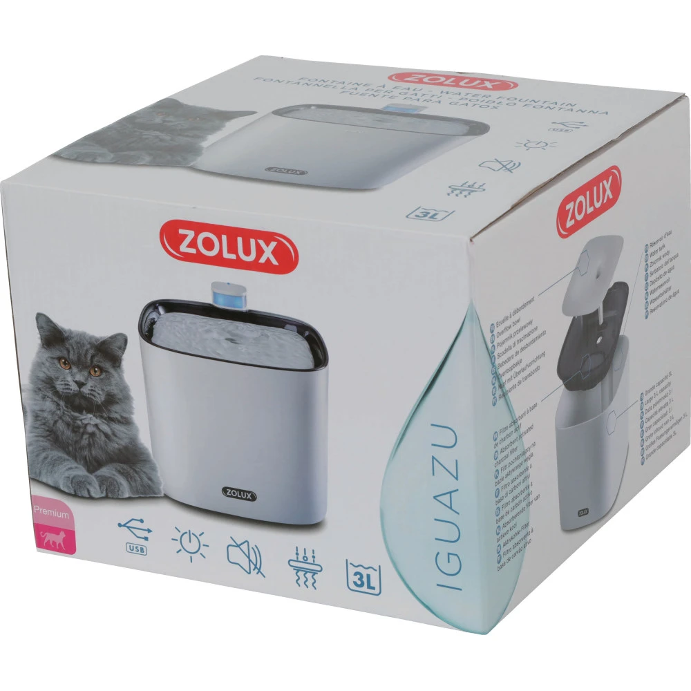 Zolux Fontaine Silencieuse IGUAZU. 3 Litres. Pour Chats Et Petits Chiens. Port USB. 4 Zolux Fontaine Silencieuse IGUAZU. 3 Litres. Pour Chats Et Petits Chiens. Port USB. – Image 4