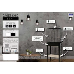 Zolux Cage Et Meuble CHIC LOFT Taille S 38 X 24,5 X Hauteur 113cm Couleur Blanc -Zolux Animalia Promos Boutique 3336026041800 4