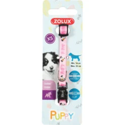Zolux Collier PUPPY MASCOTTE 8 Mm 16 à 25 Cm Couleur Rose Pour Chiots