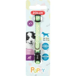 Zolux Collier PUPPY PIXIE 8 Mm 16 à 25 Cm Couleur Vert Pour Chiots