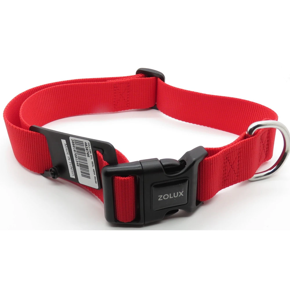 Zolux Collier Nylon 50 - 80 Cm X 40 Mm Rouge Pour Chien. 4 Zolux Collier Nylon 50 - 80 Cm X 40 Mm Rouge Pour Chien. – Image 4