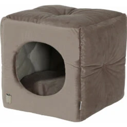 Zolux Cube Chesterfield Chambord Taupe. 35 Cm. Pour Chats.