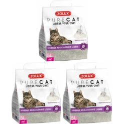 Zolux Litière Minérale Agglomérée Légère 5l (lot De 3)
